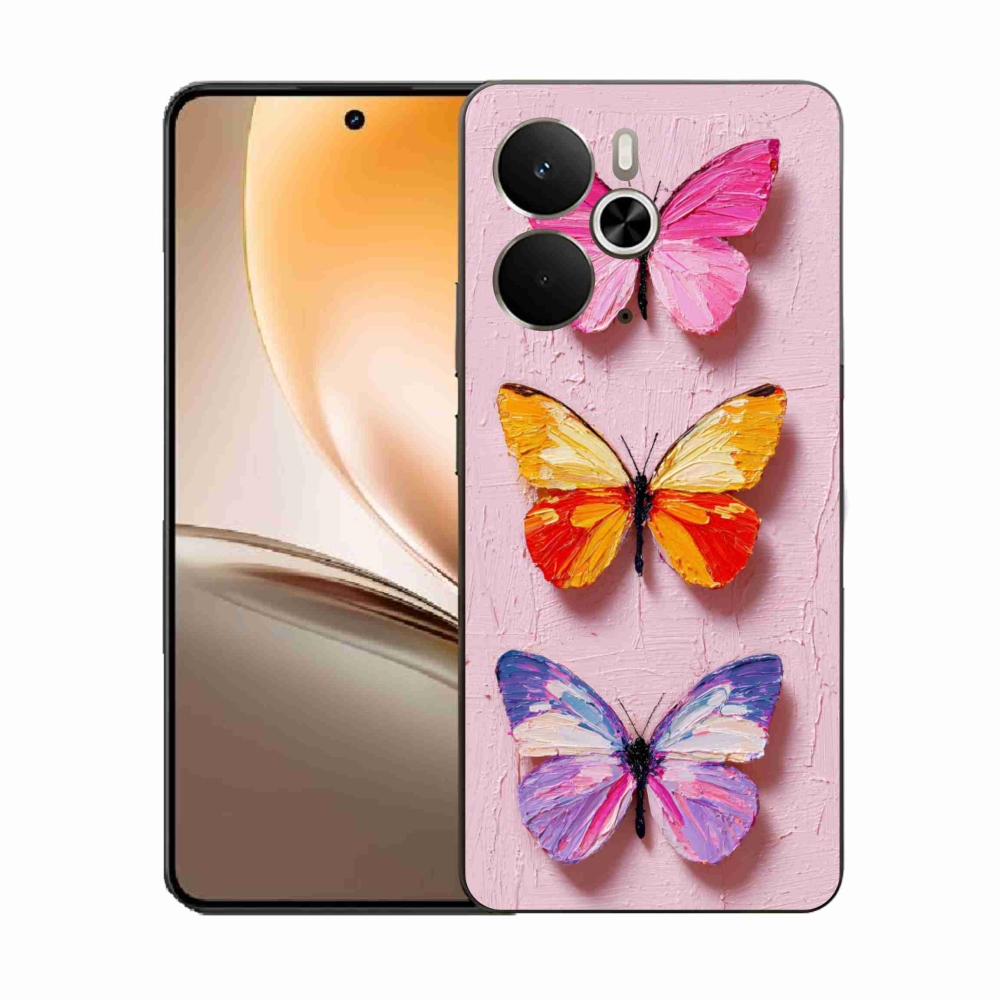 Gélový kryt mmCase na Realme 14T 5G/14 5G - motýlia trojica