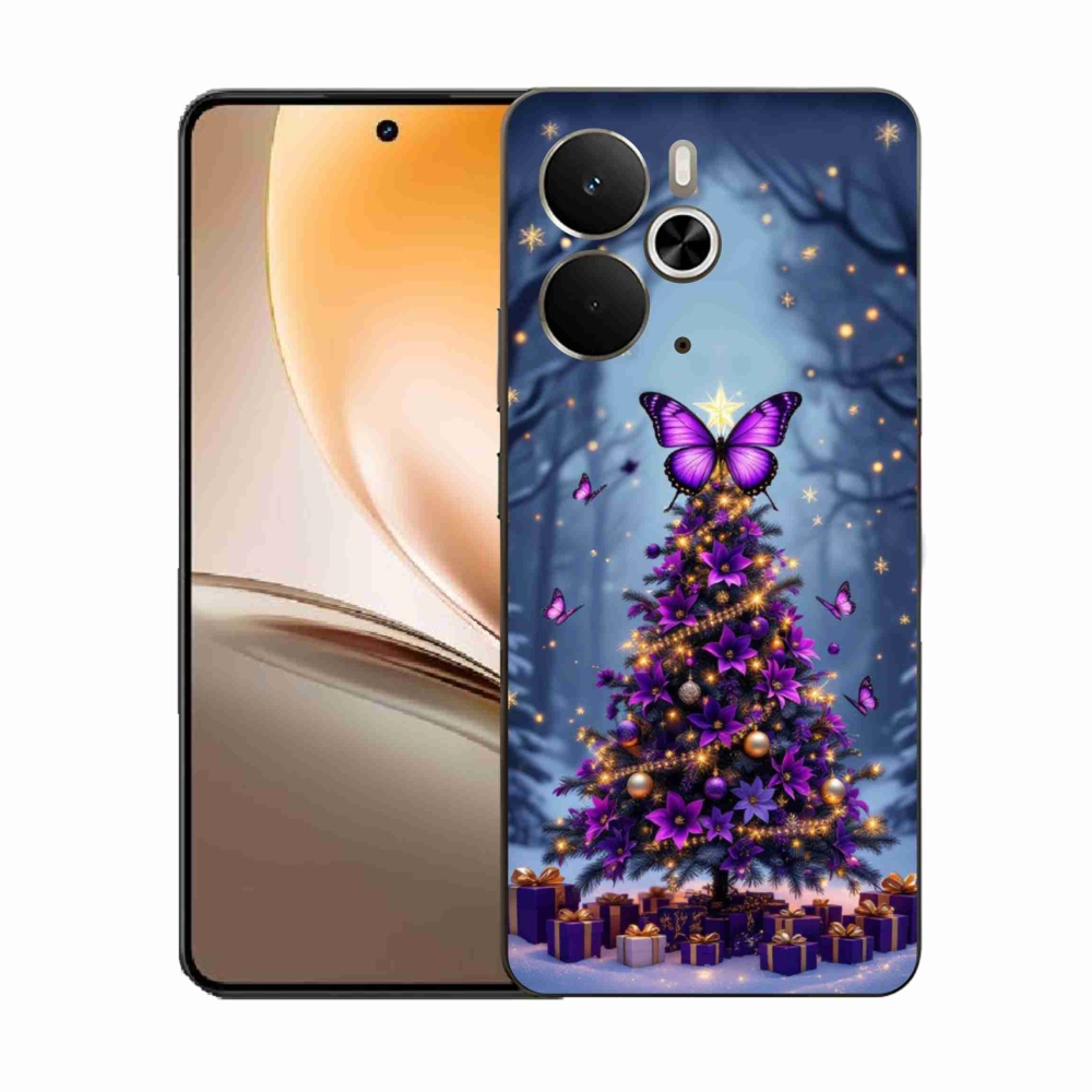 Gélový kryt mmCase na Realme 14T 5G/14 5G - motýlí vianočný stromček
