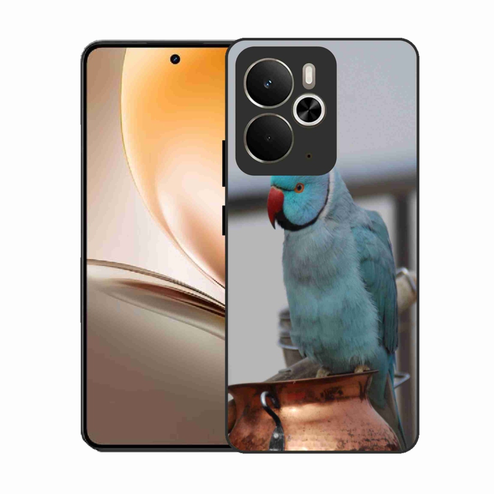 Gélový kryt mmCase na Realme 14T 5G/14 5G - papagáj alexander modrý