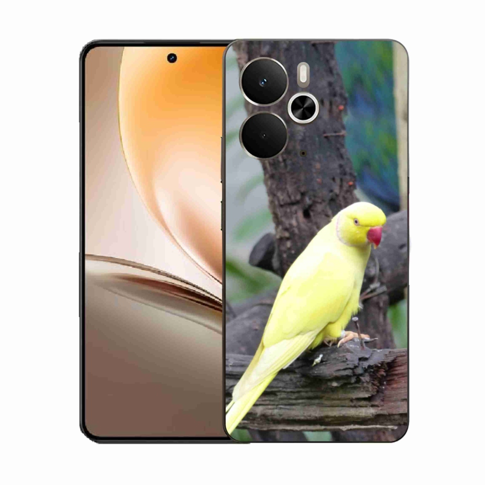 Gélový kryt mmCase na Realme 14T 5G/14 5G - papagáj alexander žltý