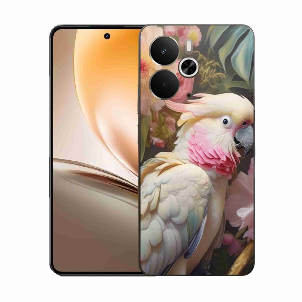 Gélový kryt mmCase na Realme 14T 5G/14 5G - papagáj kakadu ružový 2