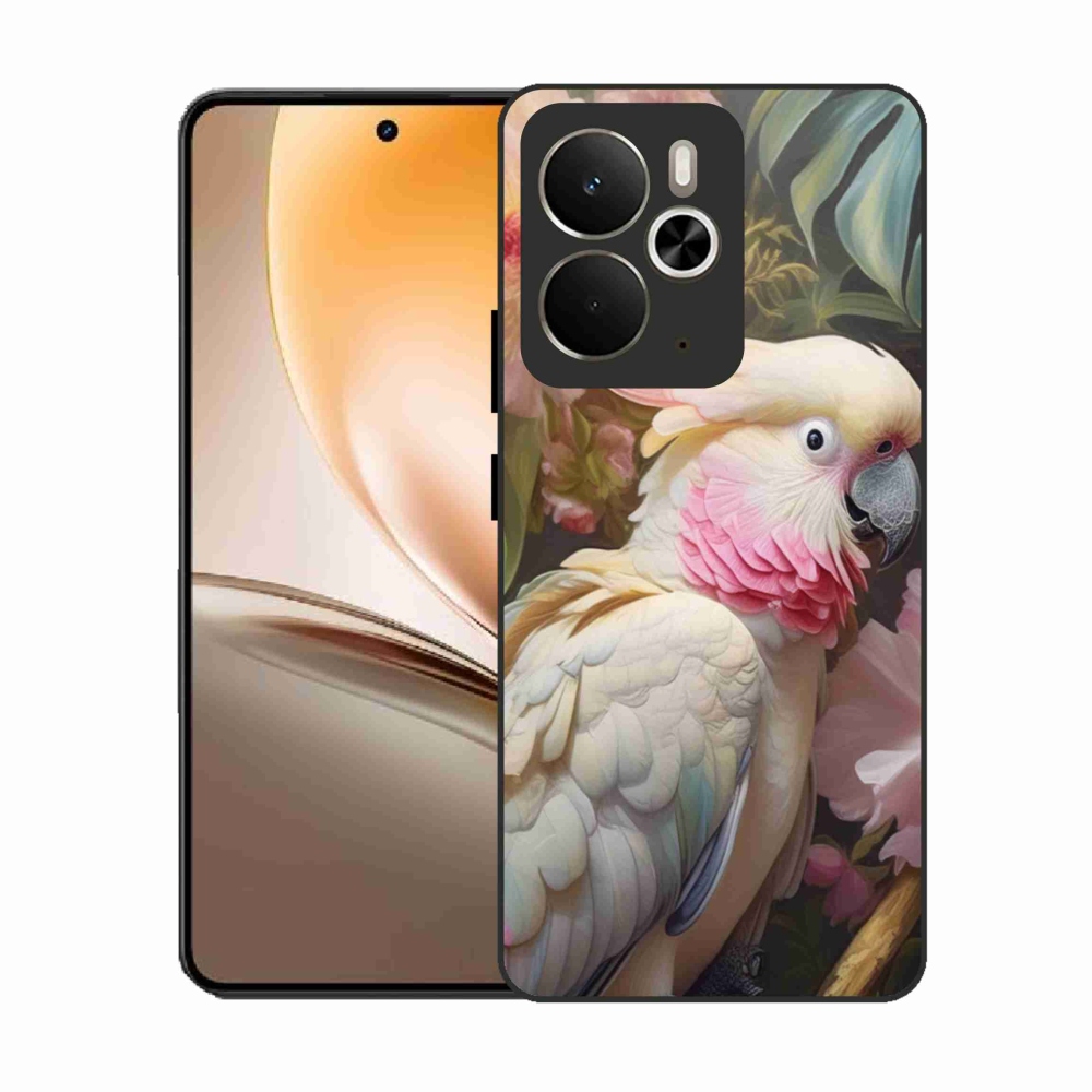 Gélový kryt mmCase na Realme 14T 5G/14 5G - papagáj kakadu ružový 2