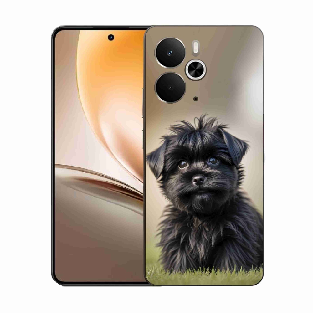 Gélový kryt mmCase na Realme 14T 5G/14 5G - roztomilý čierny psík