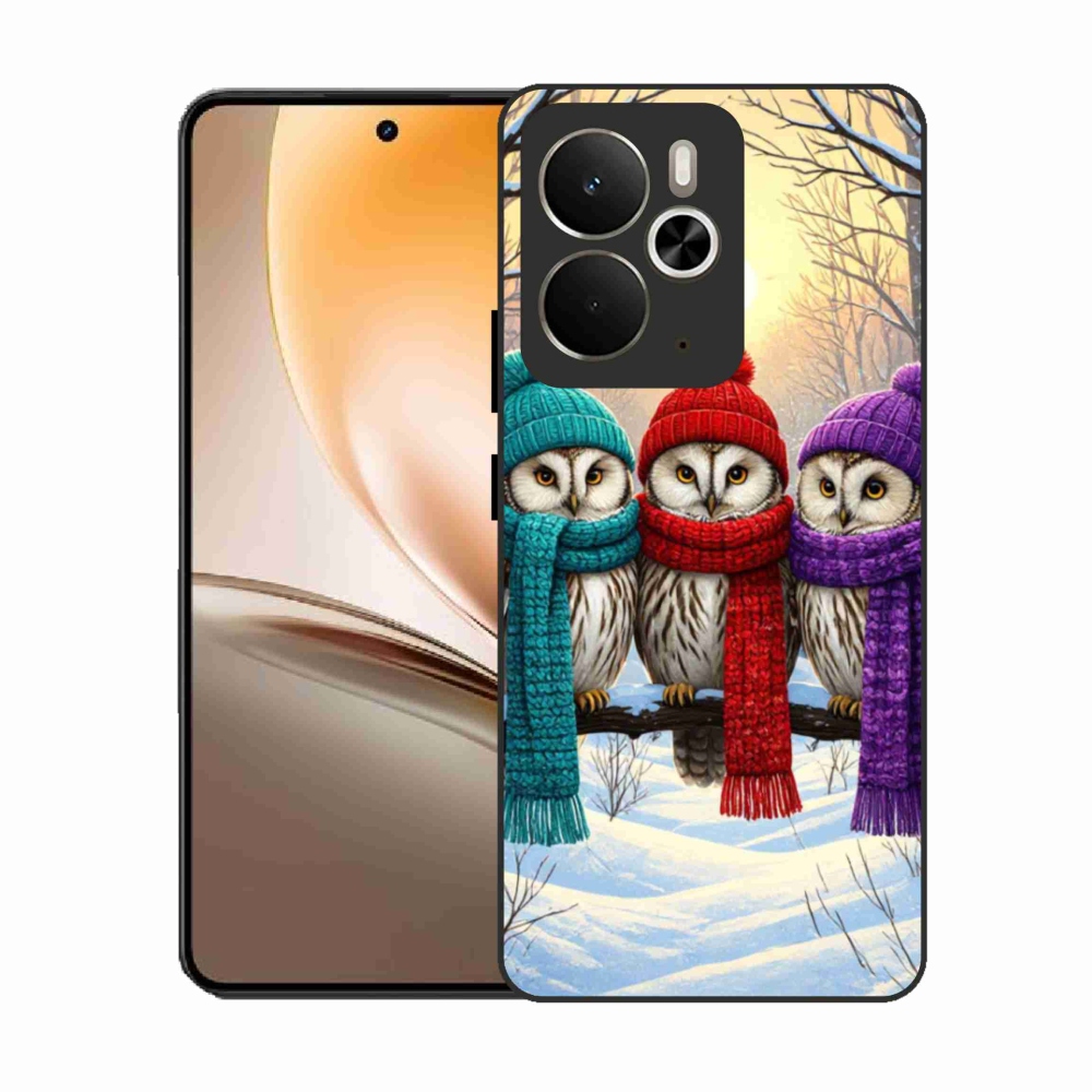 Gélový kryt mmCase na Realme 14T 5G/14 5G - soví priatelia