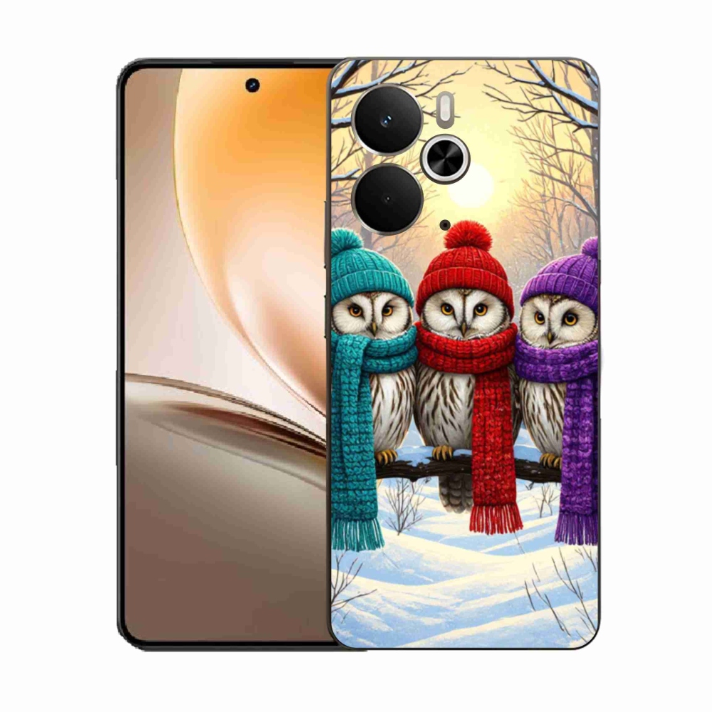 Gélový kryt mmCase na Realme 14T 5G/14 5G - soví priatelia