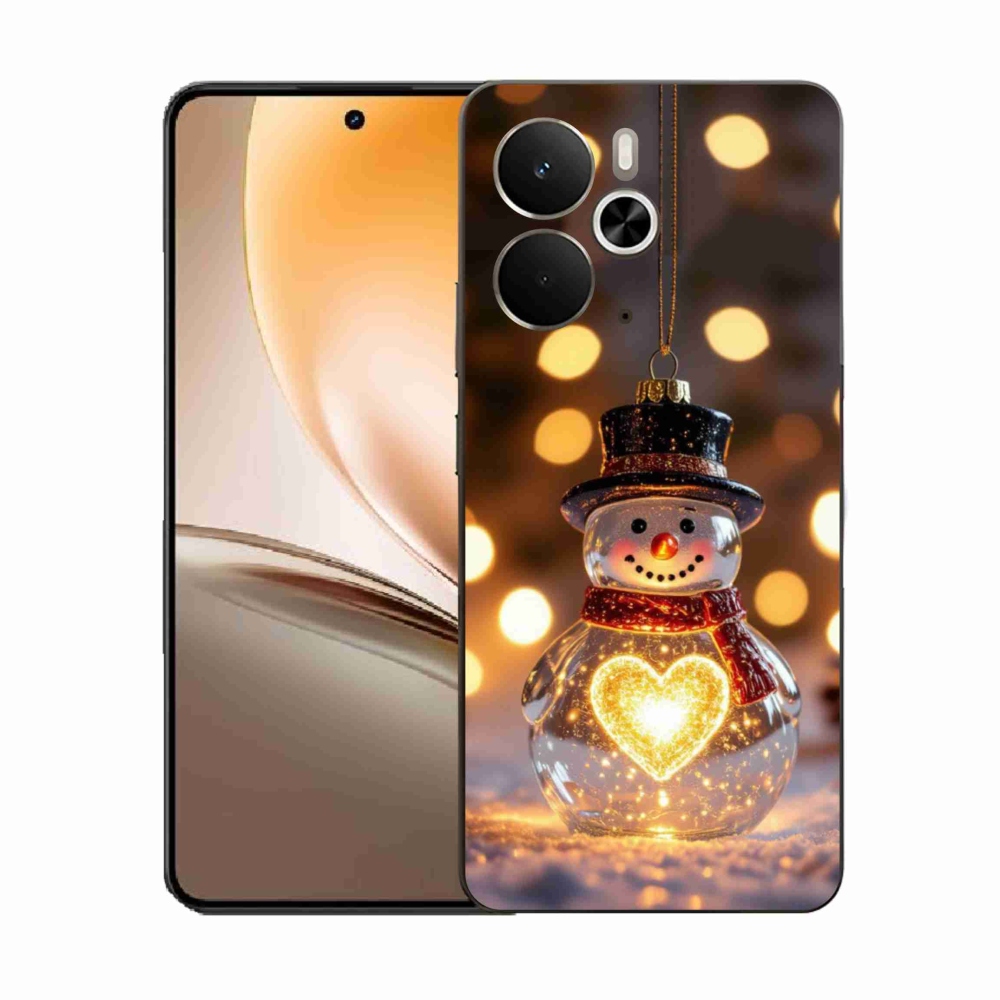 Gélový kryt mmCase na Realme 14T 5G/14 5G - svietiaci vianočný snehuliak