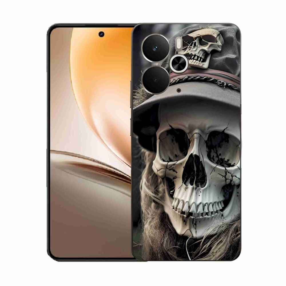 Gélový kryt mmCase na Realme 14T 5G/14 5G - temná lebka