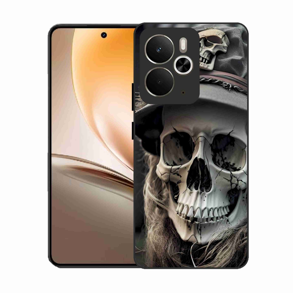 Gélový kryt mmCase na Realme 14T 5G/14 5G - temná lebka