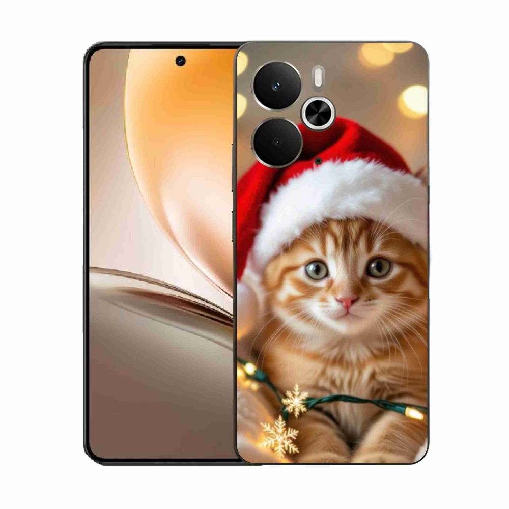 Gélový kryt mmCase na Realme 14T 5G/14 5G - vianočné mačiatko