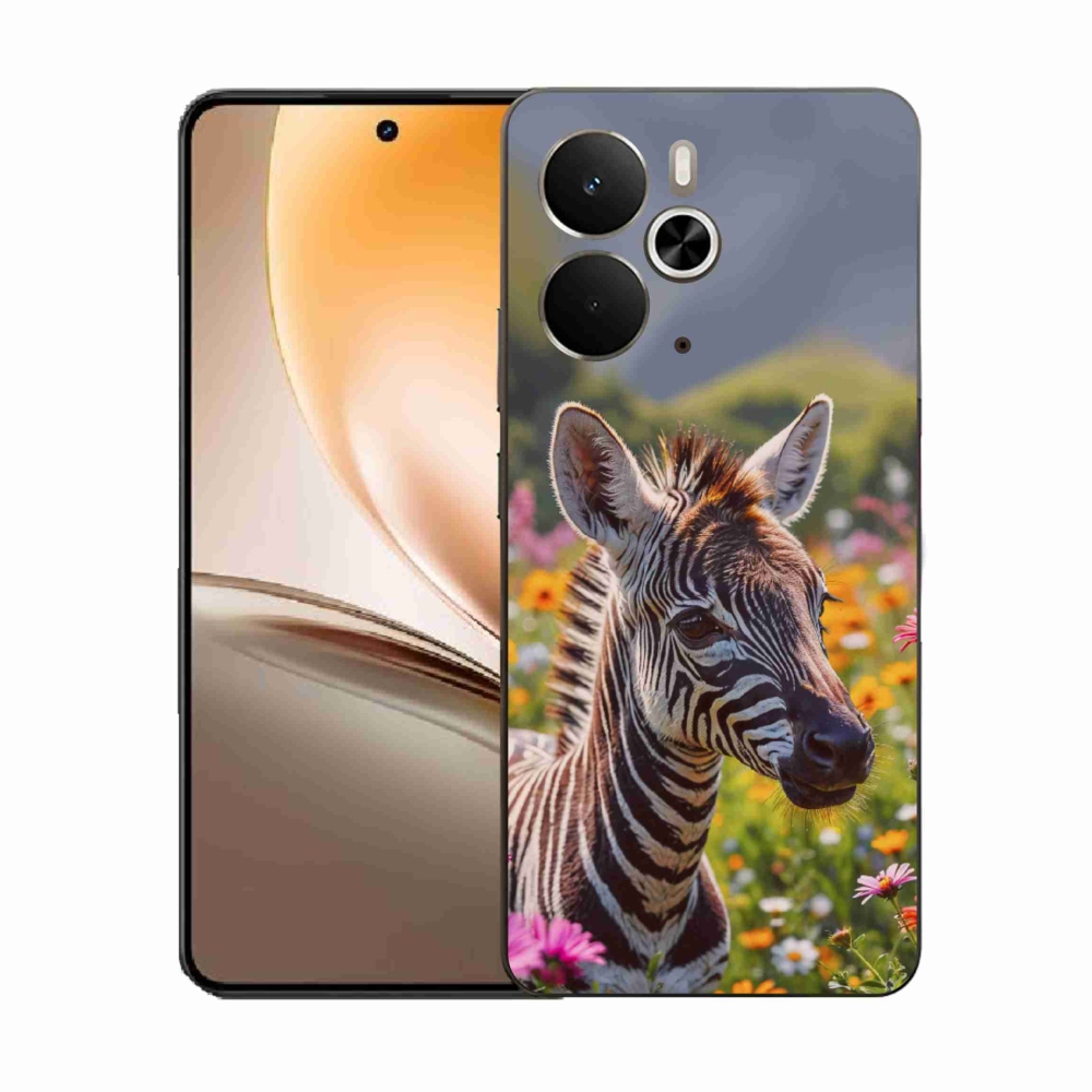 Gélový kryt mmCase na Realme 14T 5G/14 5G - zebra na lúke