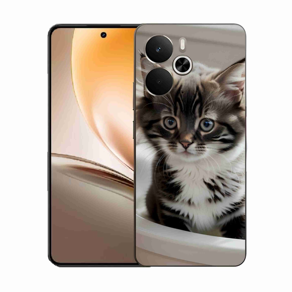 Gélový kryt mmCase na Realme 14T 5G/14 5G - zvedavé mačiatko