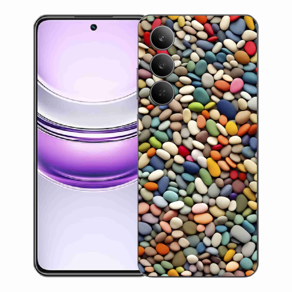 Gélový kryt mmCase na Realme 14x 5G - farebné kamienky 2
