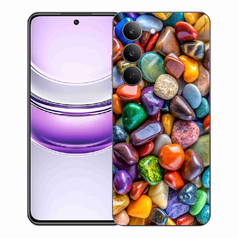 Gélový kryt mmCase na Realme 14x 5G - farebné kamienky