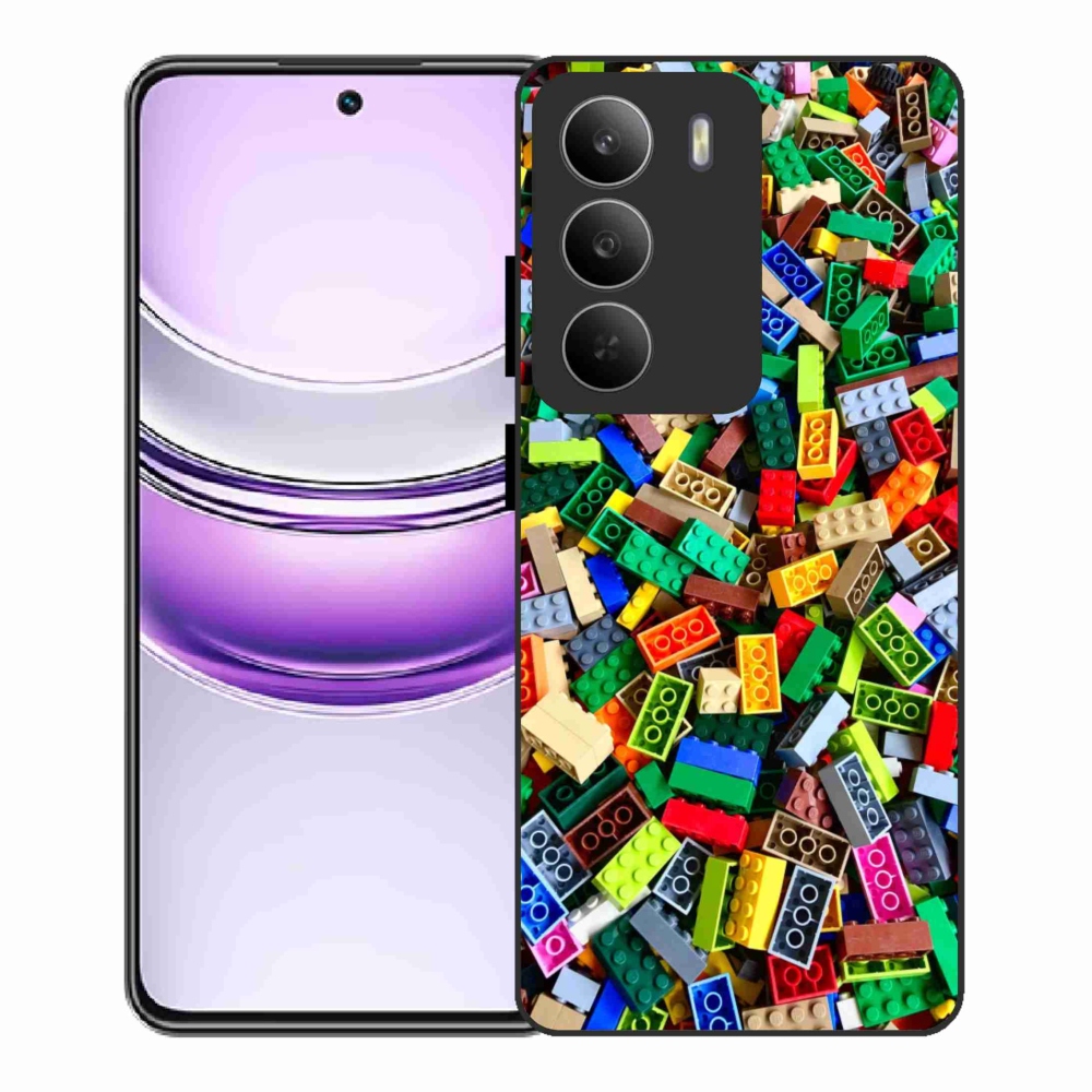 Gélový kryt mmCase na Realme 14x 5G - farebné stavebné kocky