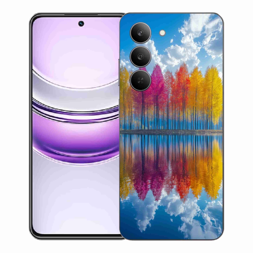 Gélový kryt mmCase na Realme 14x 5G - farebné stromy
