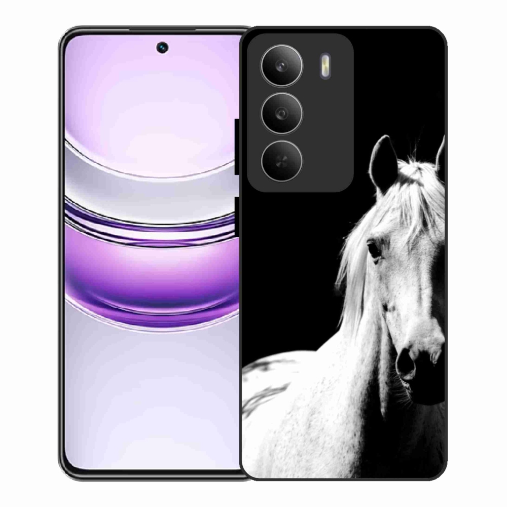 Gélový kryt mmCase na Realme 14x 5G - biely kôň 5