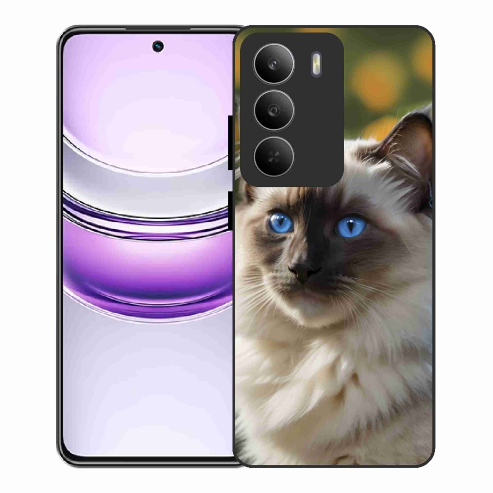 Gélový kryt mmCase na Realme 14x 5G - biely ragdoll