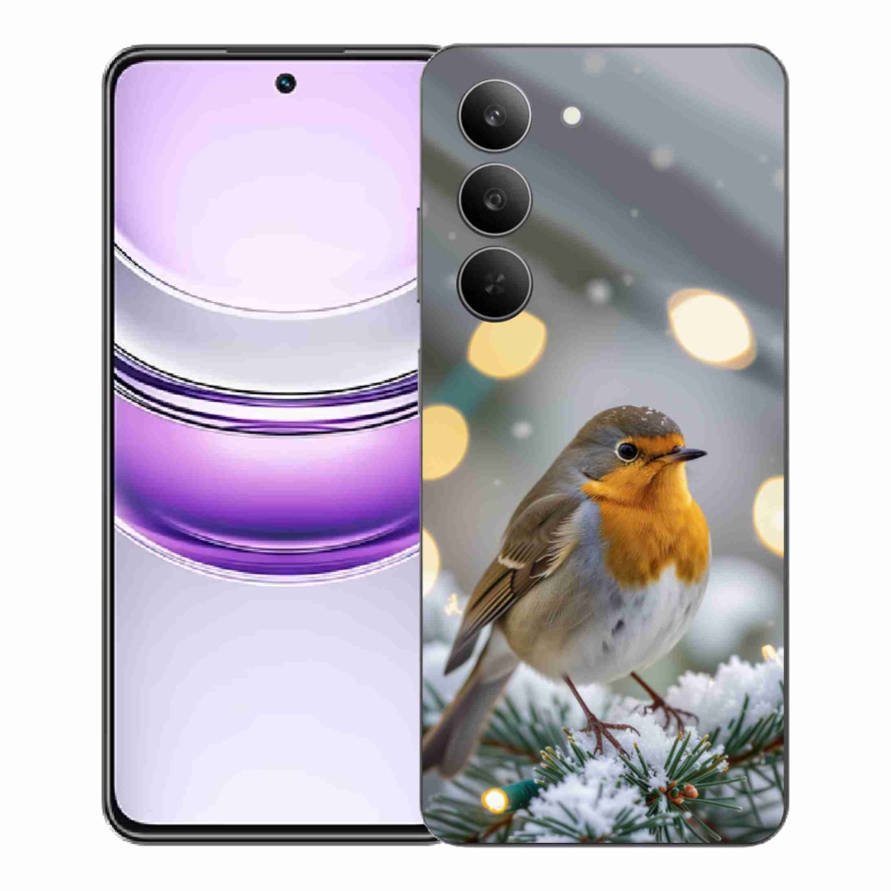 Gélový kryt mmCase na Realme 14x 5G - červienka v zime