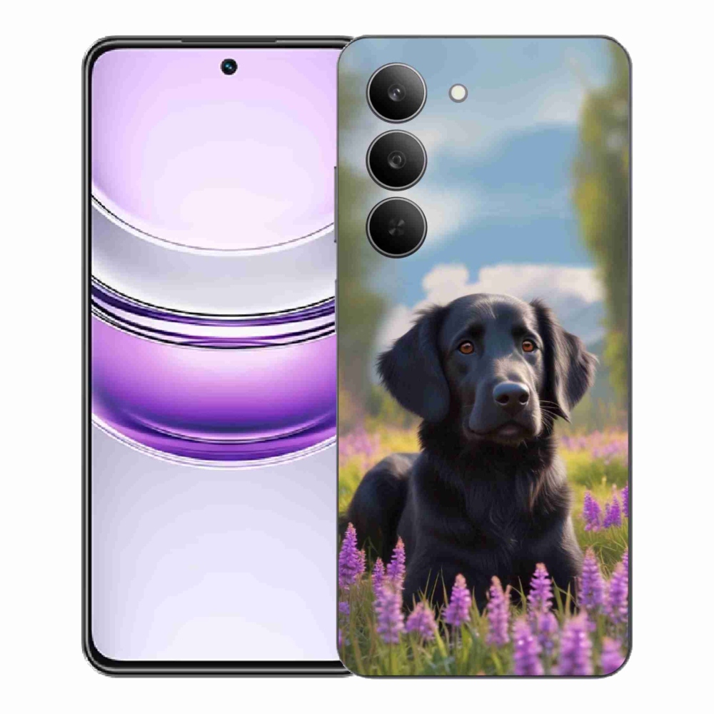 Gélový kryt mmCase na Realme 14x 5G - elegantný čierny retriever