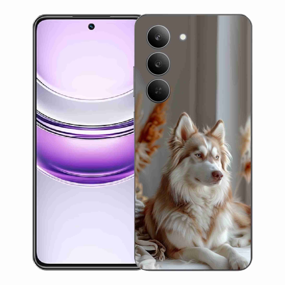 Gélový kryt mmCase na Realme 14x 5G - pokojný sibírsky husky