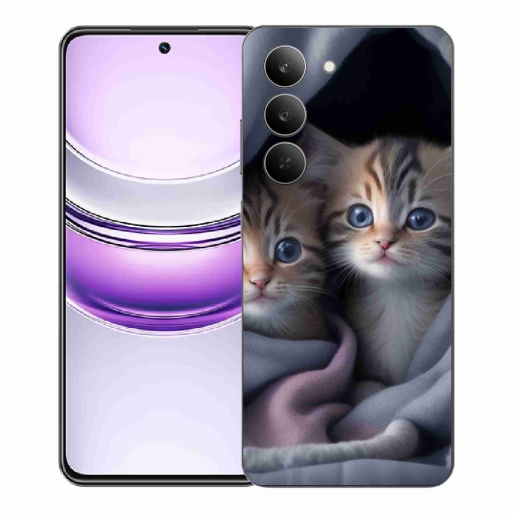 Gélový kryt mmCase na Realme 14x 5G - mačacie duo 2