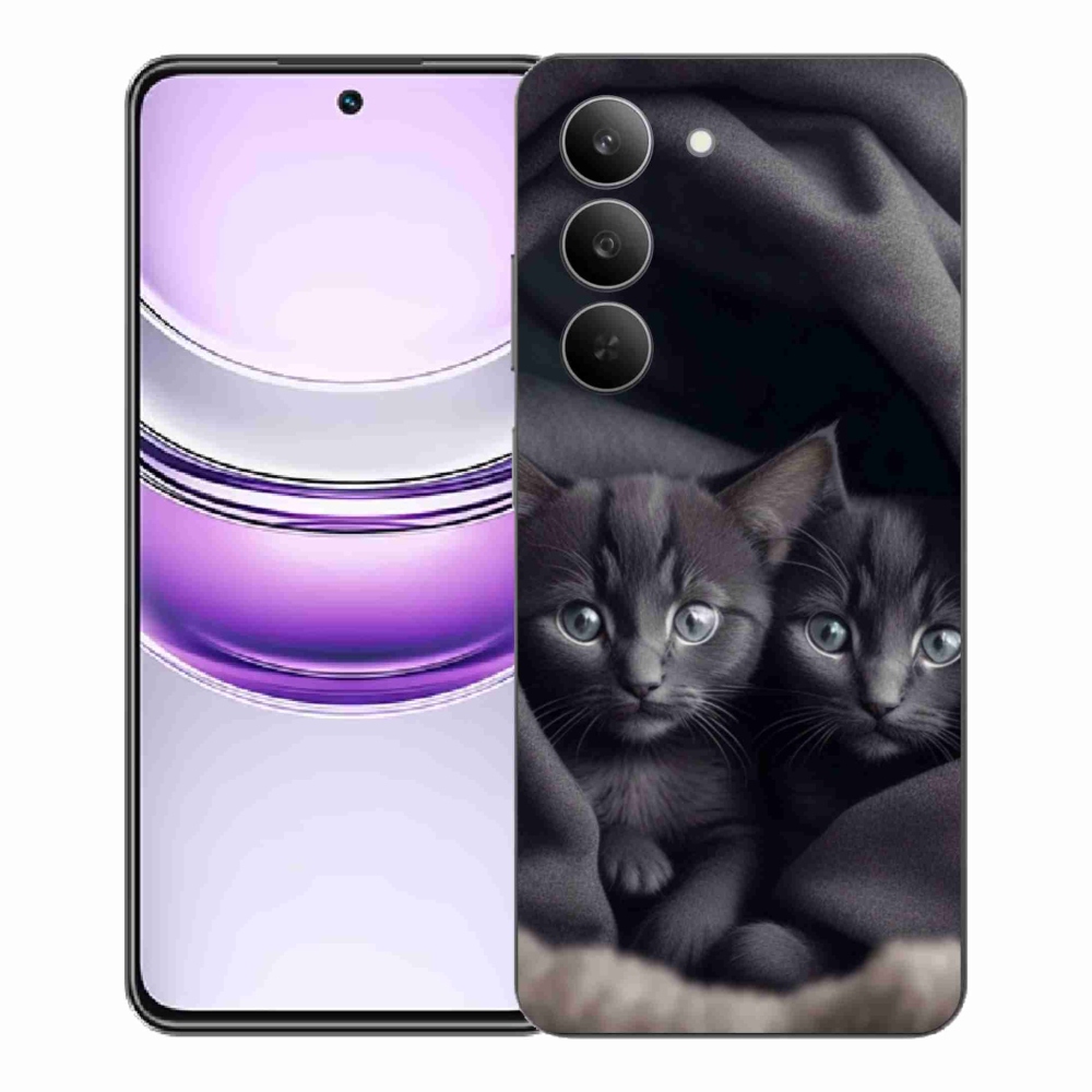 Gélový kryt mmCase na Realme 14x 5G - mačacie duo