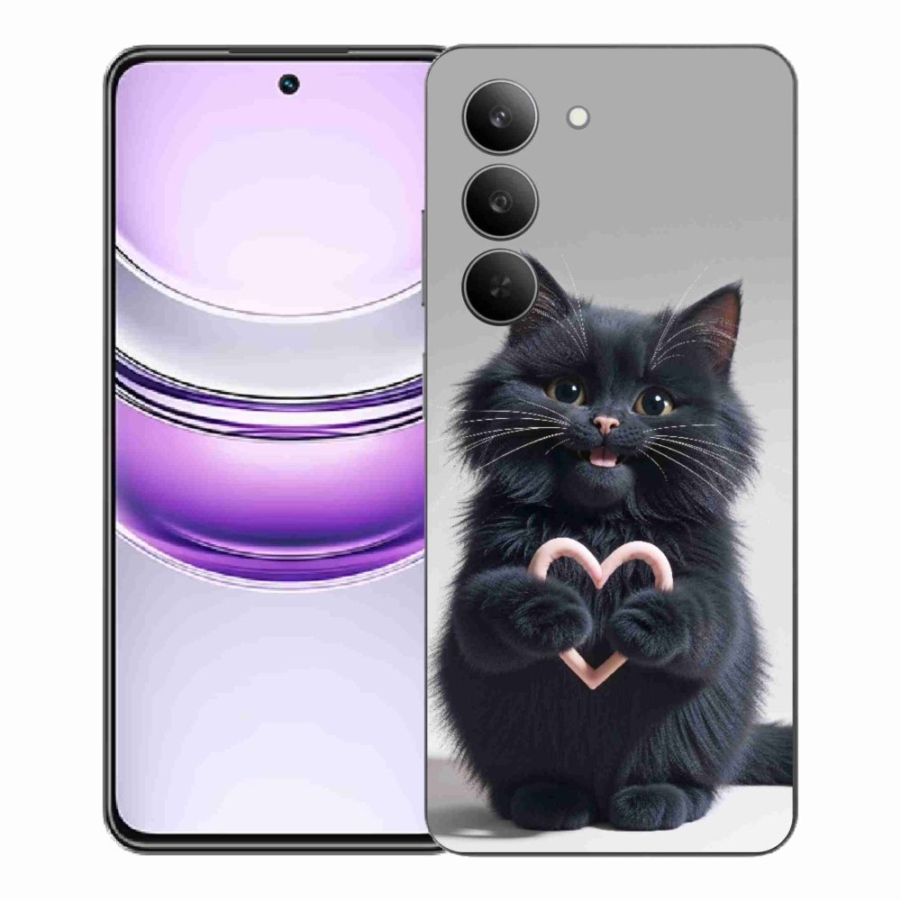 Gélový kryt mmCase na Realme 14x 5G - mačacia láska 3