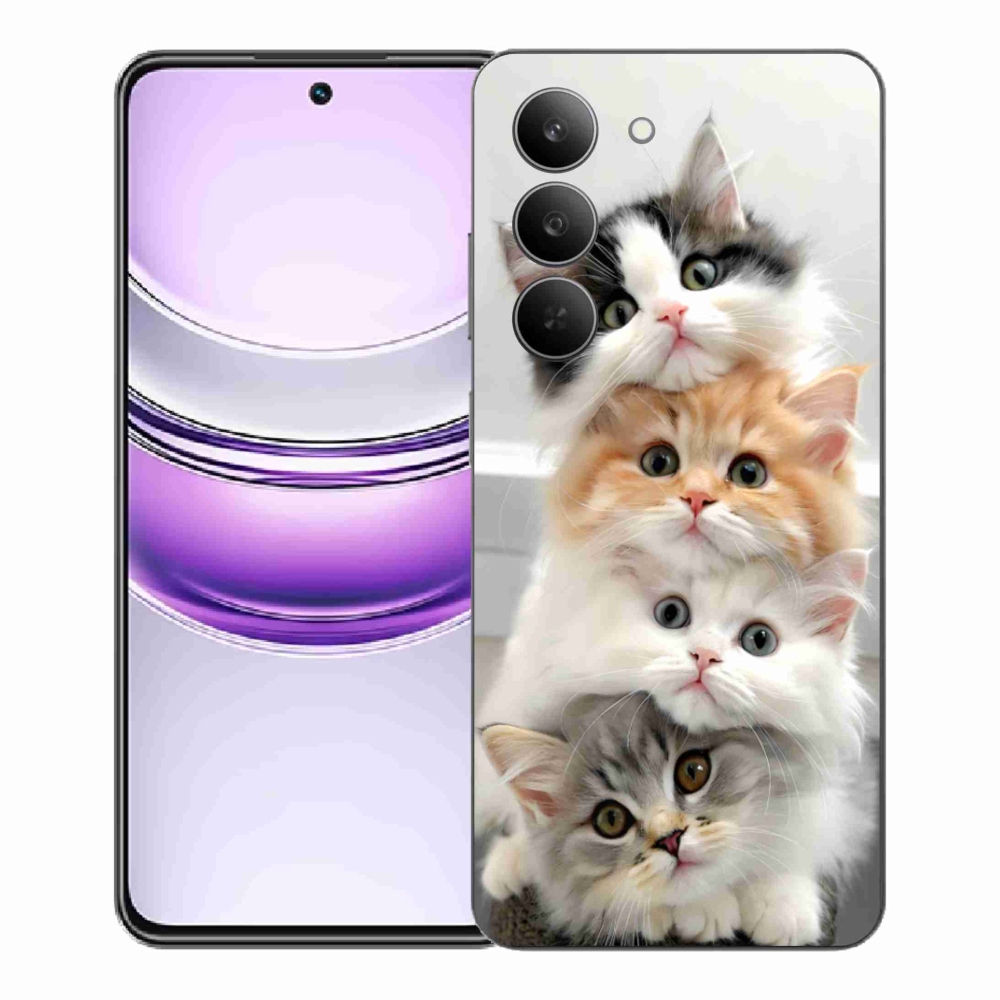 Gélový kryt mmCase na Realme 14x 5G - mačacia partia