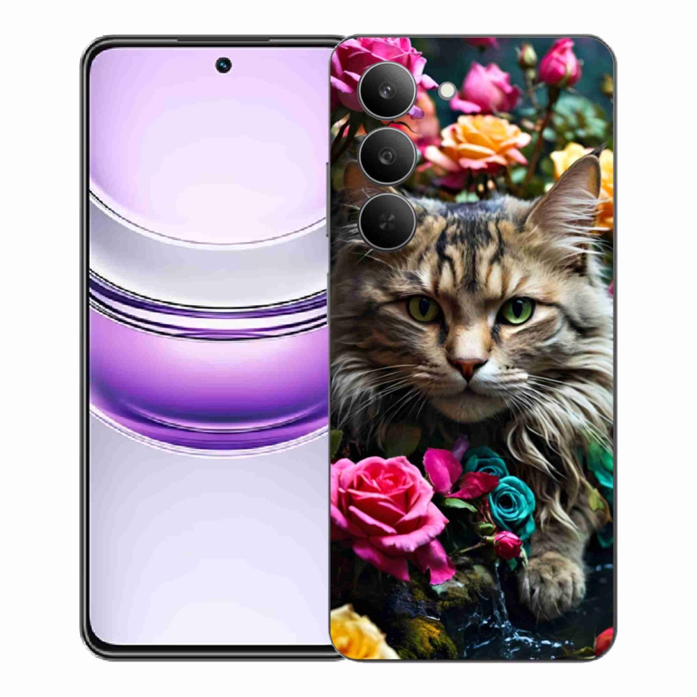 Gélový kryt mmCase na Realme 14x 5G - mačacie pohľad 2