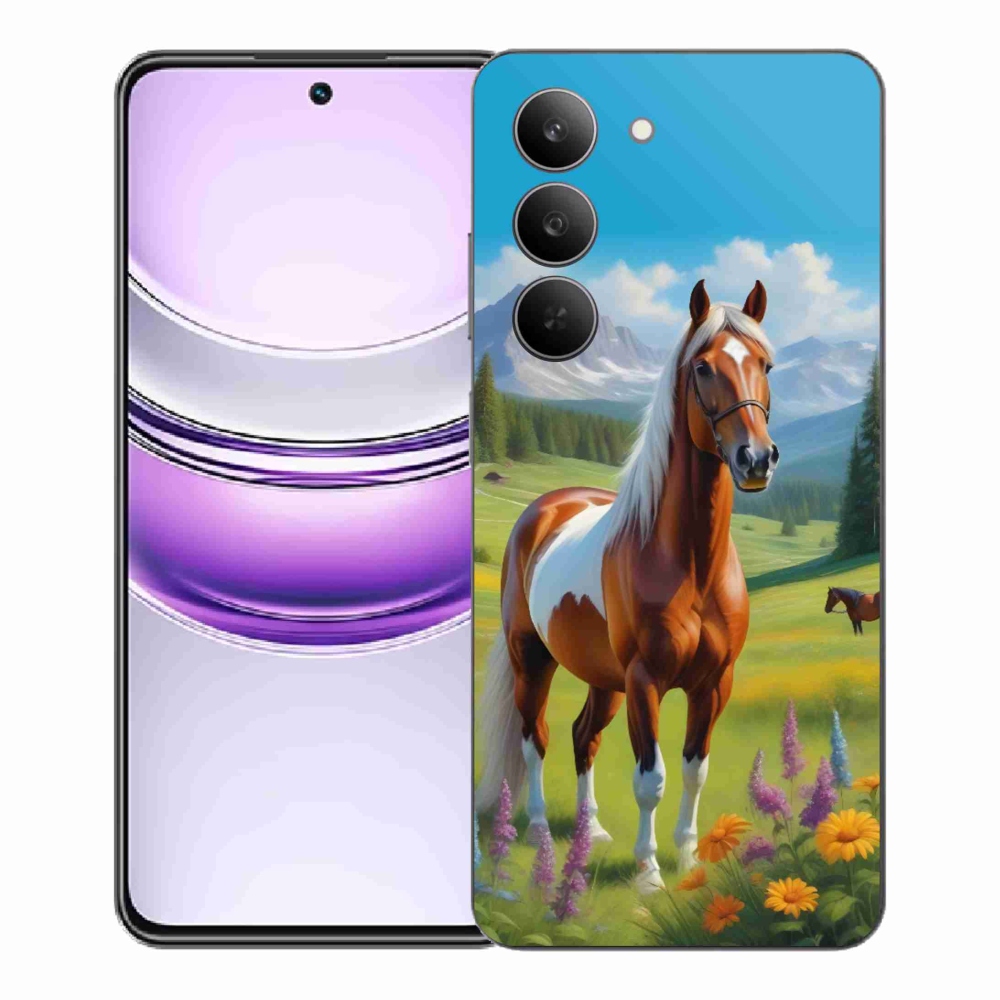 Gélový kryt mmCase na Realme 14x 5G - kôň na lúke