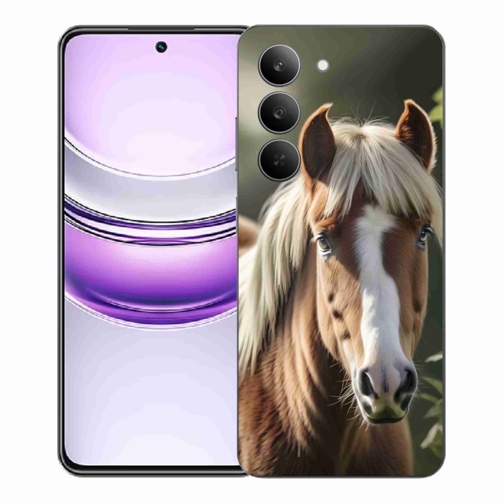 Gélový kryt mmCase na Realme 14x 5G - kôň so svetlou hrivou