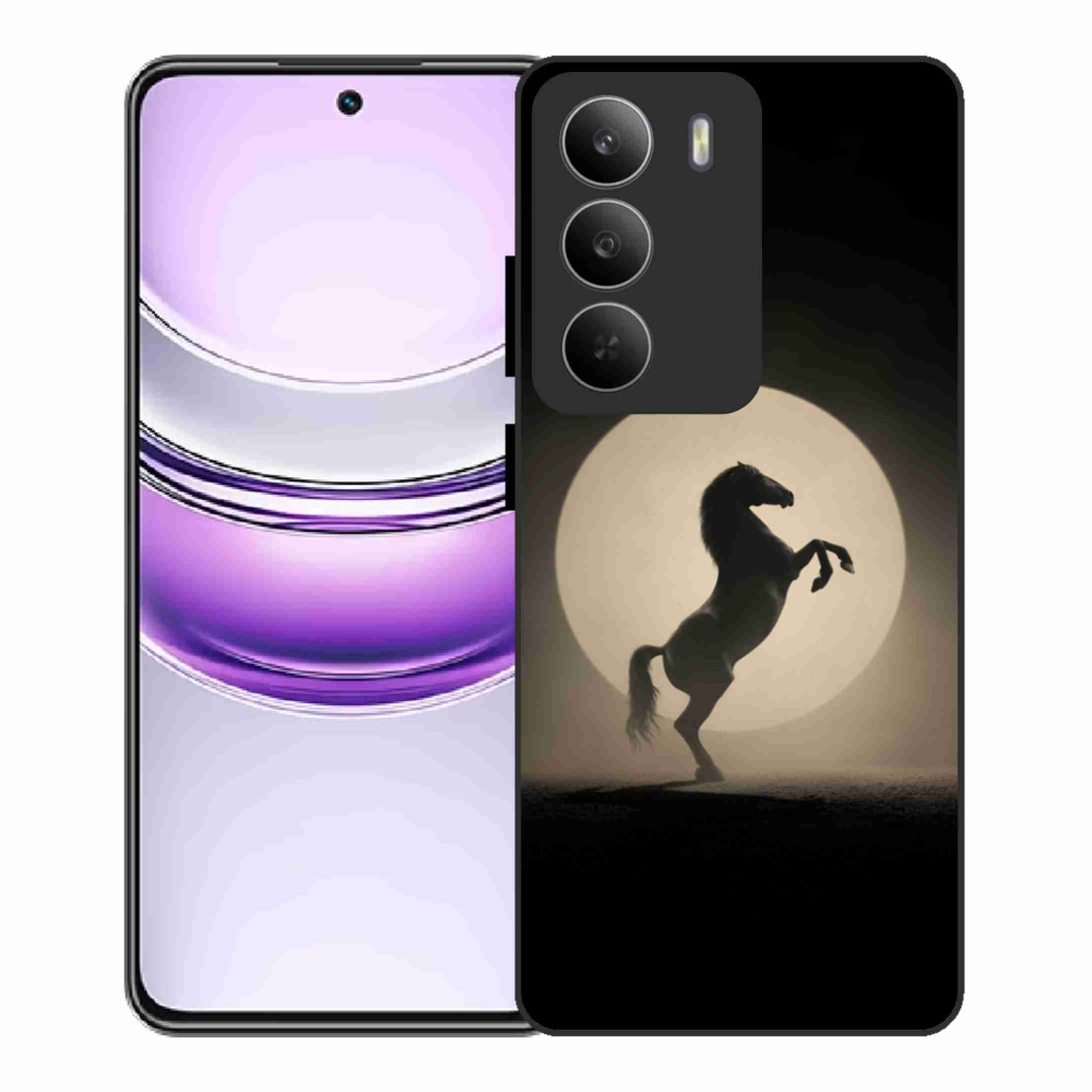 Gélový kryt mmCase na Realme 14x 5G - kôň v siluete