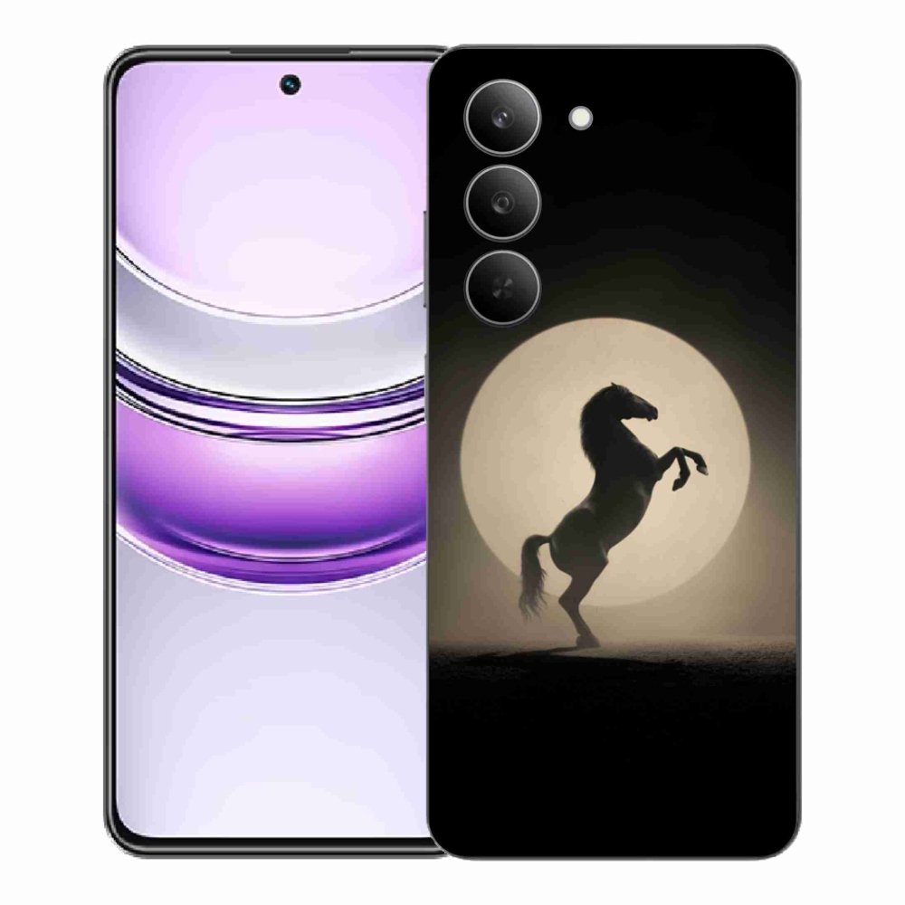Gélový kryt mmCase na Realme 14x 5G - kôň v siluete