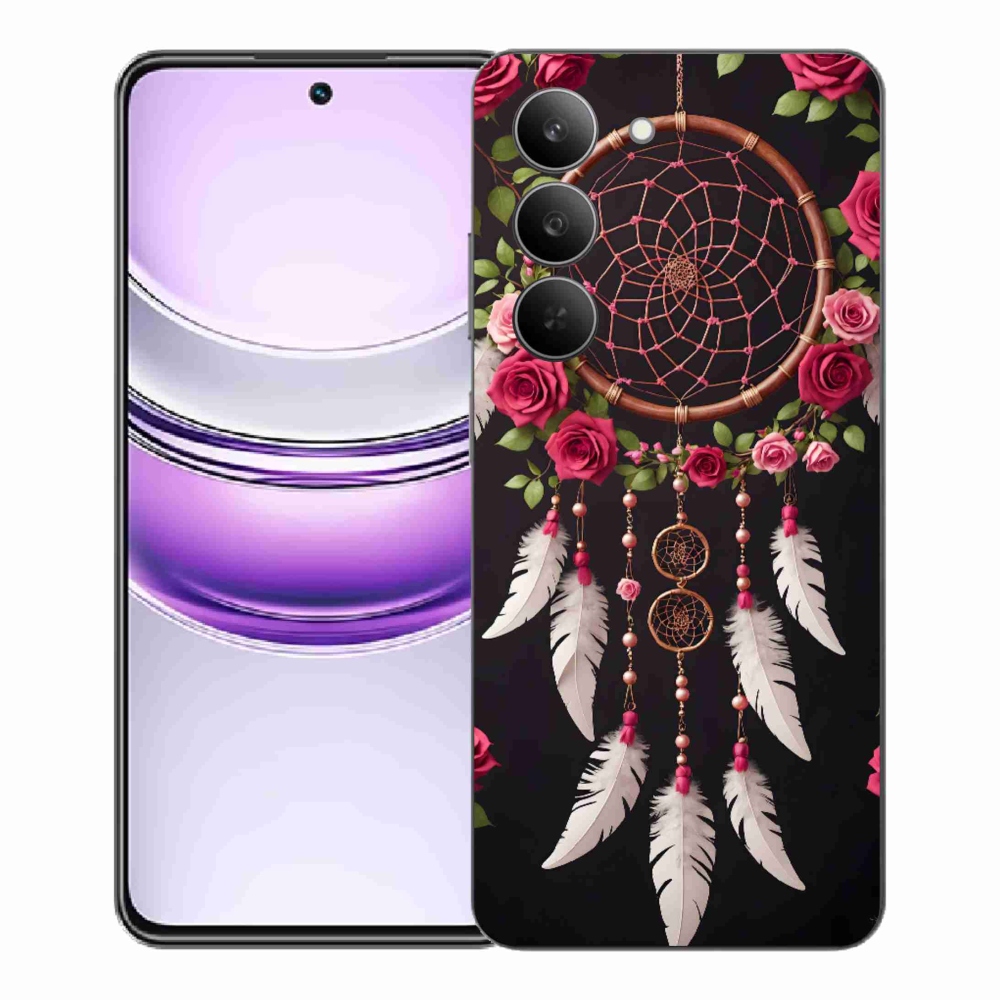 Gélový kryt mmCase na Realme 14x 5G - lapač snov s ružami