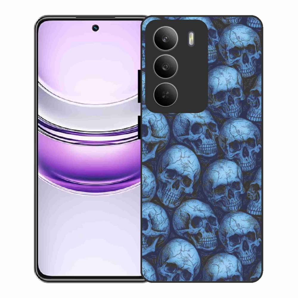 Gélový kryt mmCase na Realme 14x 5G - lebky