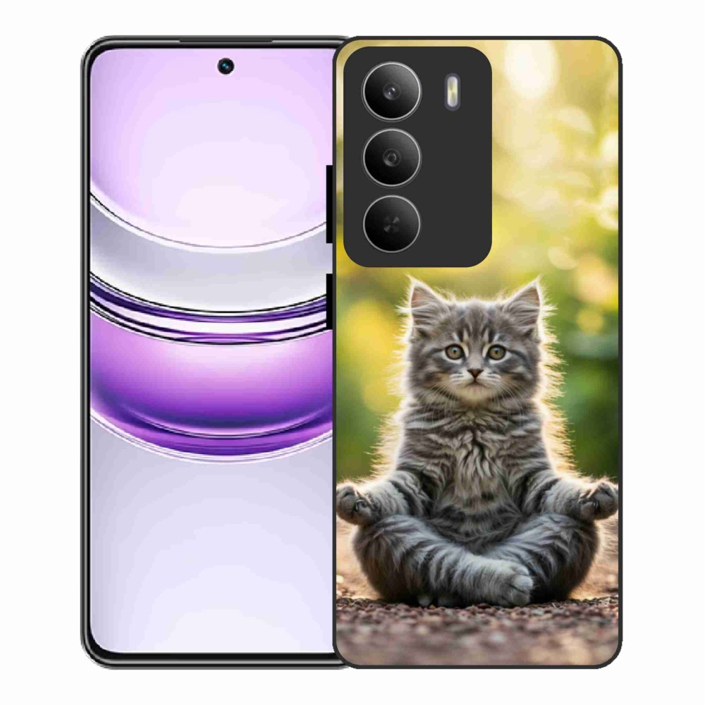 Gélový kryt mmCase na Realme 14x 5G - meditujúce mačiatko