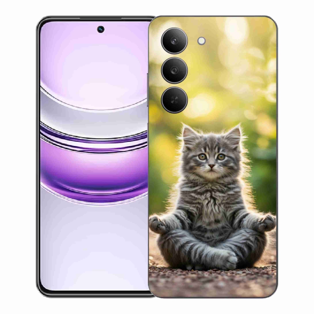 Gélový kryt mmCase na Realme 14x 5G - meditujúce mačiatko