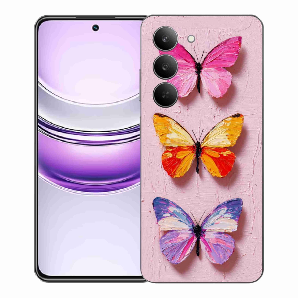 Gélový kryt mmCase na Realme 14x 5G - motýlia trojica
