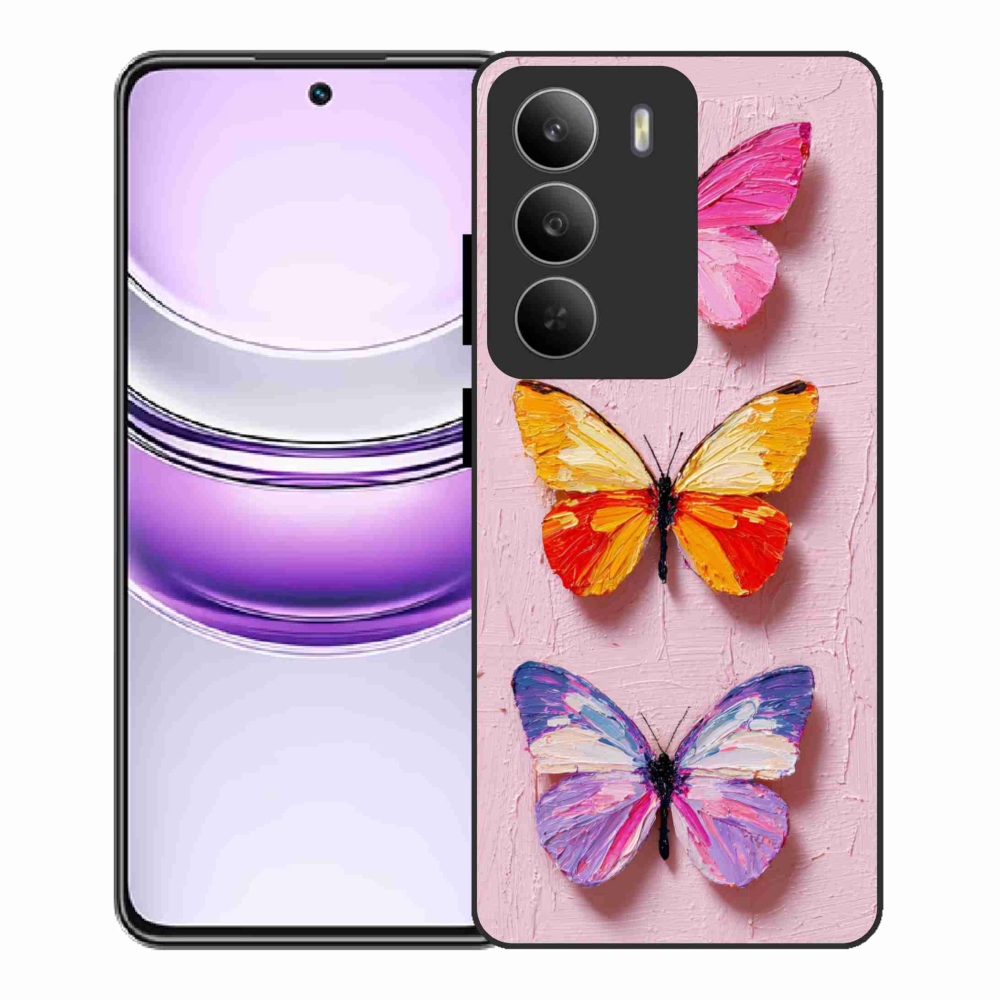 Gélový kryt mmCase na Realme 14x 5G - motýlia trojica