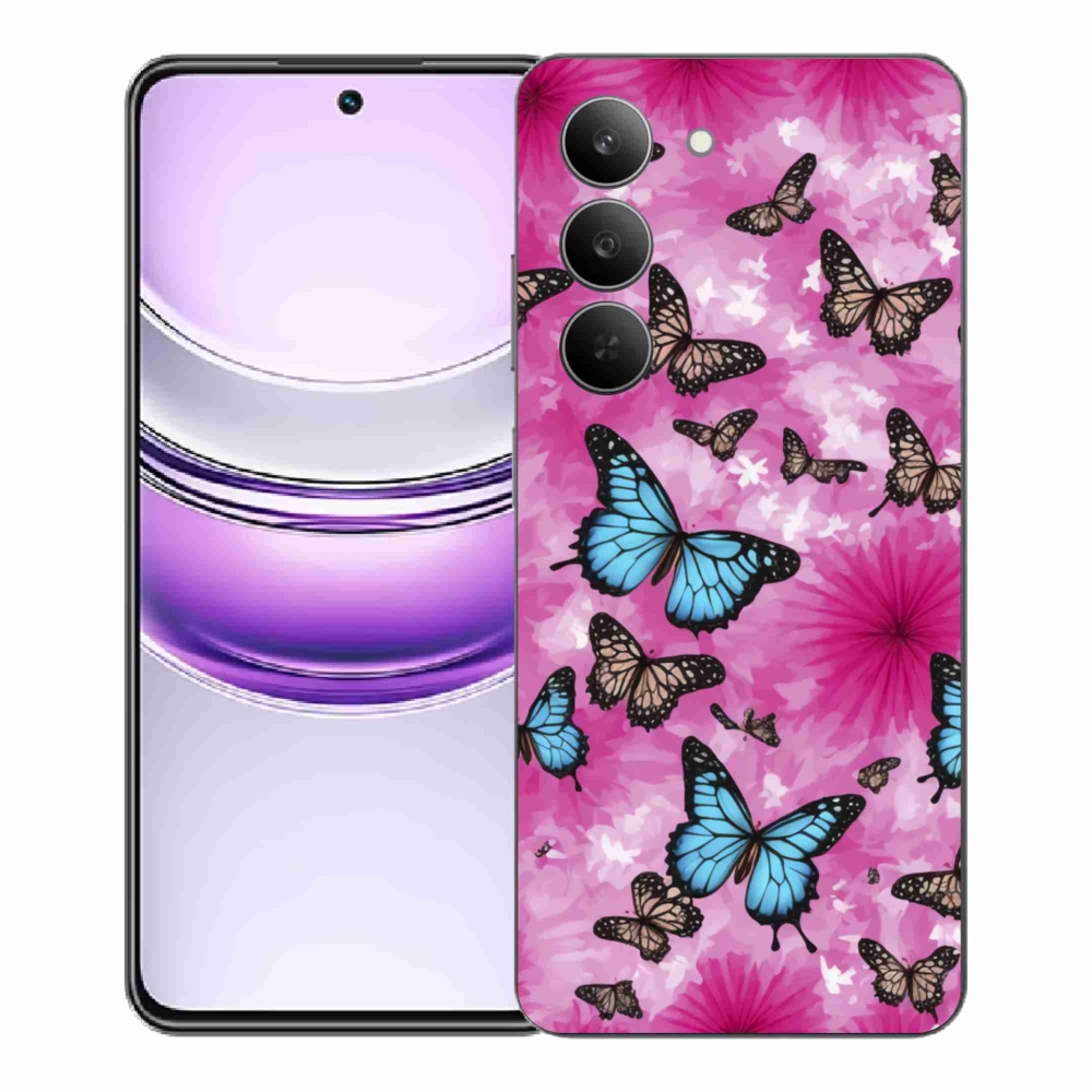 Gélový kryt mmCase na Realme 14x 5G - motýlia záhrada
