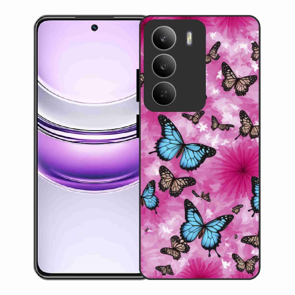 Gélový kryt mmCase na Realme 14x 5G - motýlia záhrada