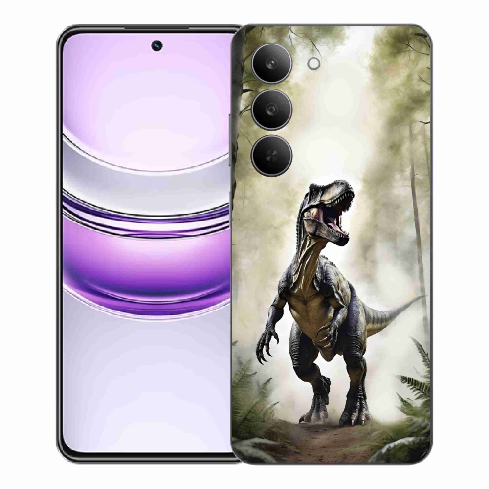 Gélový kryt mmCase na Realme 14x 5G - naštvaný T-Rex