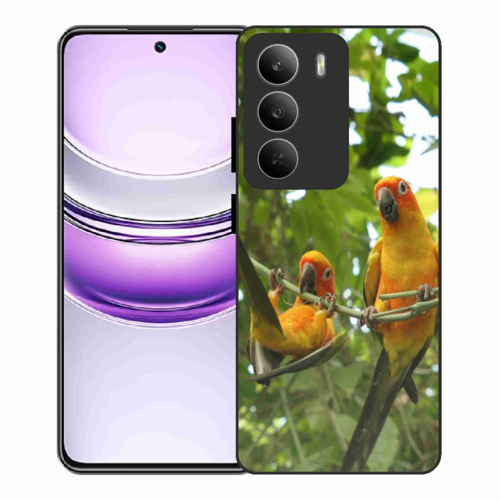 Gélový kryt mmCase na Realme 14x 5G - papagáje aratingy