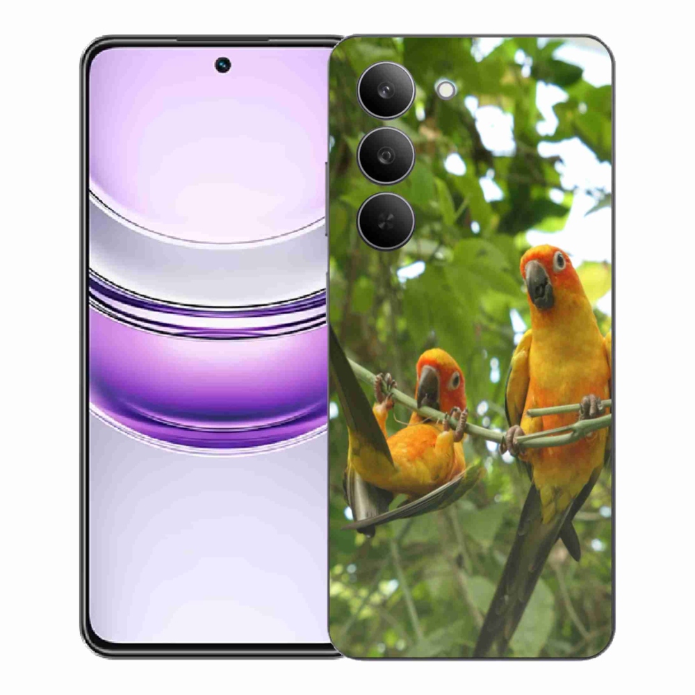 Gélový kryt mmCase na Realme 14x 5G - papagáje aratingy