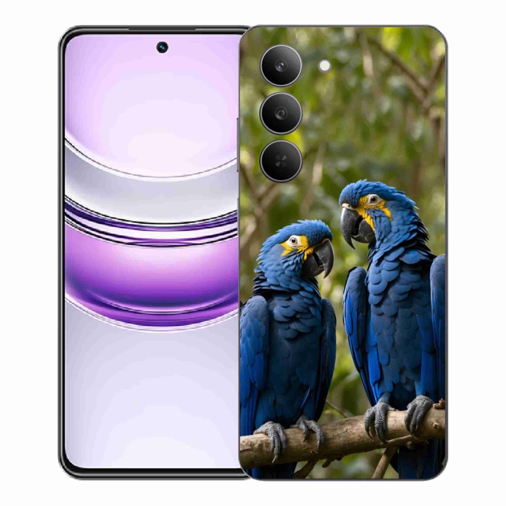 Gélový kryt mmCase na Realme 14x 5G - papagájové duo