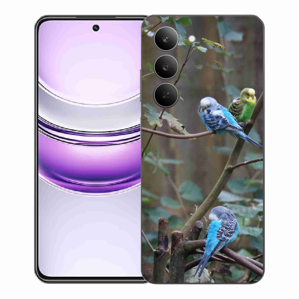 Gélový kryt mmCase na Realme 14x 5G - papagáje na vetve