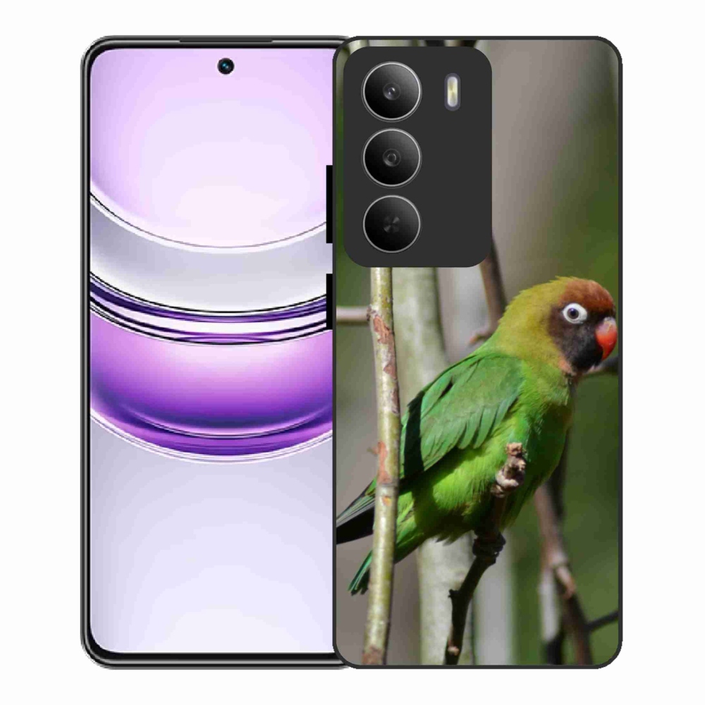 Gélový kryt mmCase na Realme 14x 5G - papagáj agapornis