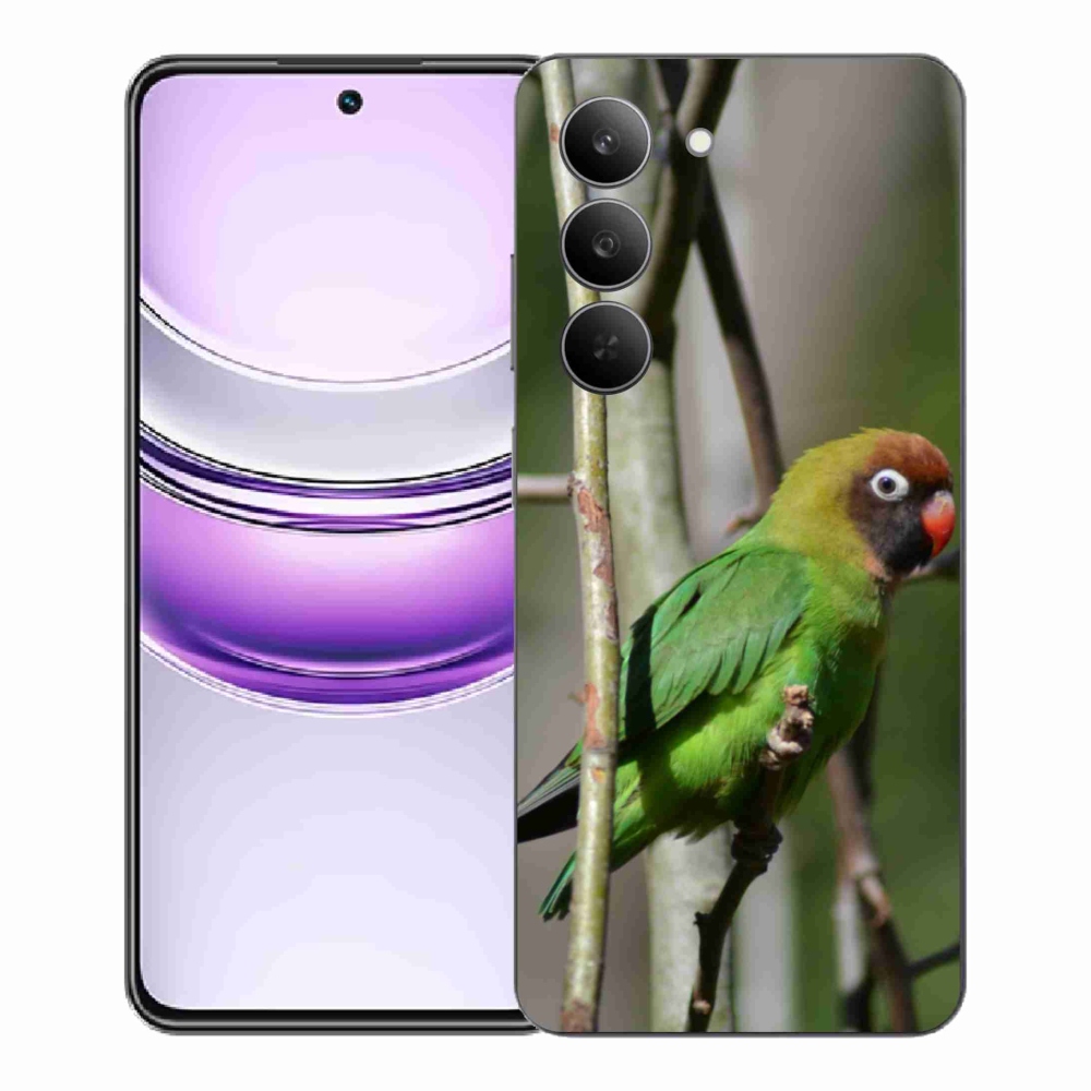 Gélový kryt mmCase na Realme 14x 5G - papagáj agapornis