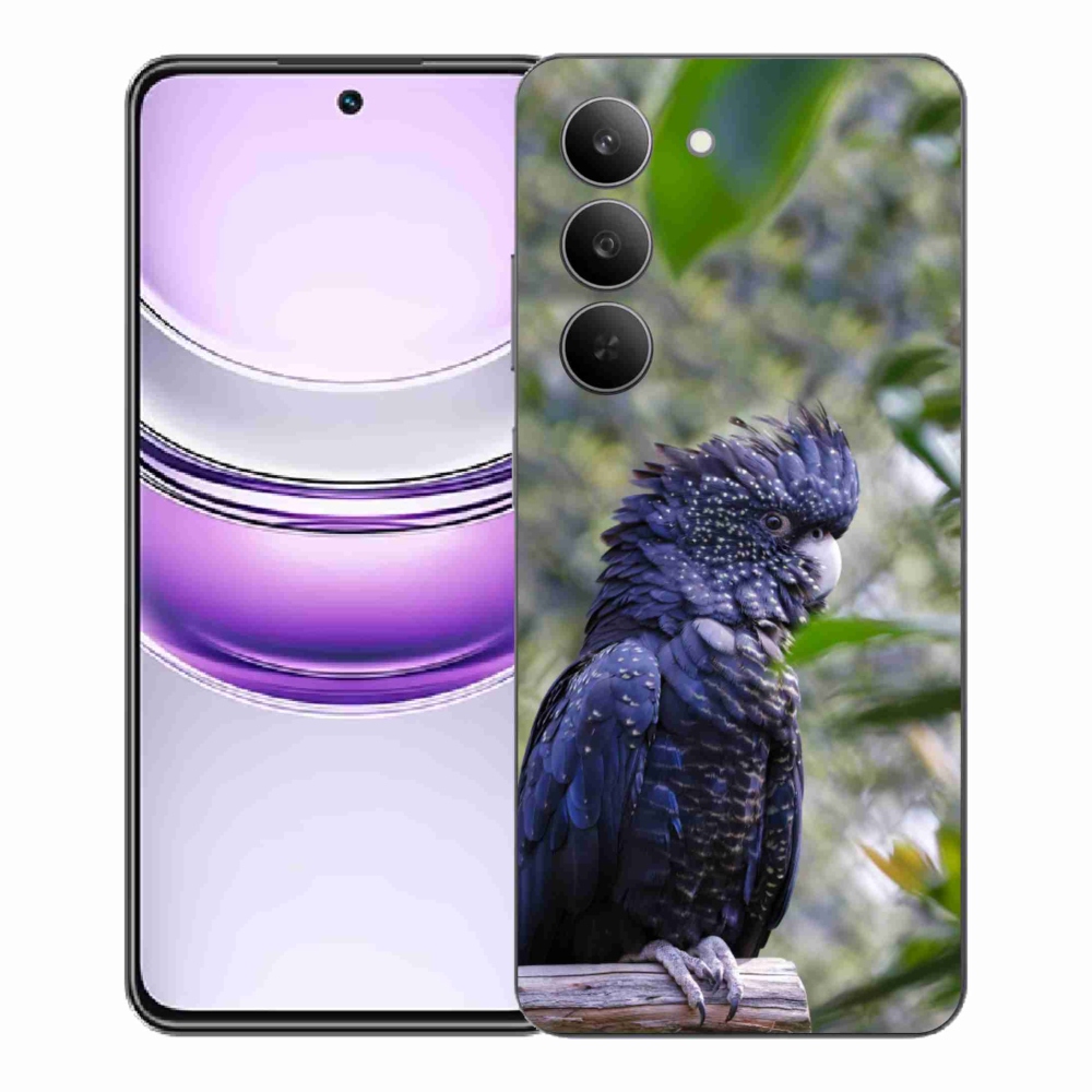 Gélový kryt mmCase na Realme 14x 5G - papagáj kakadu čierny