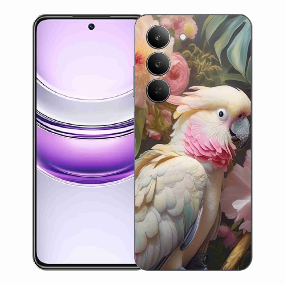 Gélový kryt mmCase na Realme 14x 5G - papagáj kakadu ružový 2